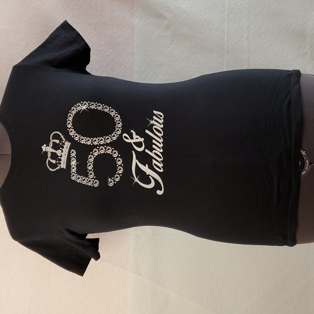 Women blackand white 50th tee shirt